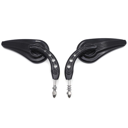 Black Raindrop Side Mirrors for Harley Electra Glide (2014–2023)