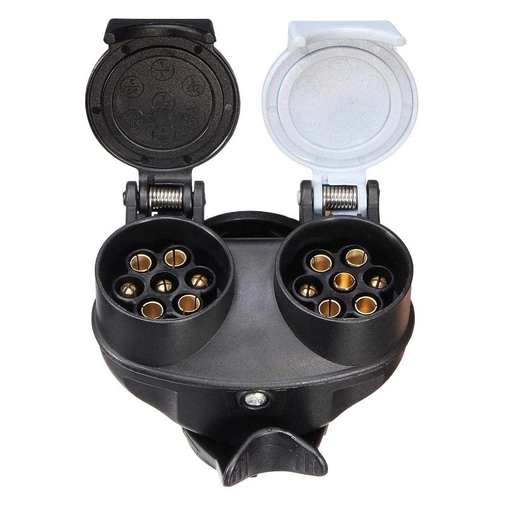 Trailer Socket Adapter 13 Pin to Two 7 Pin Sockets N S Design for Towing