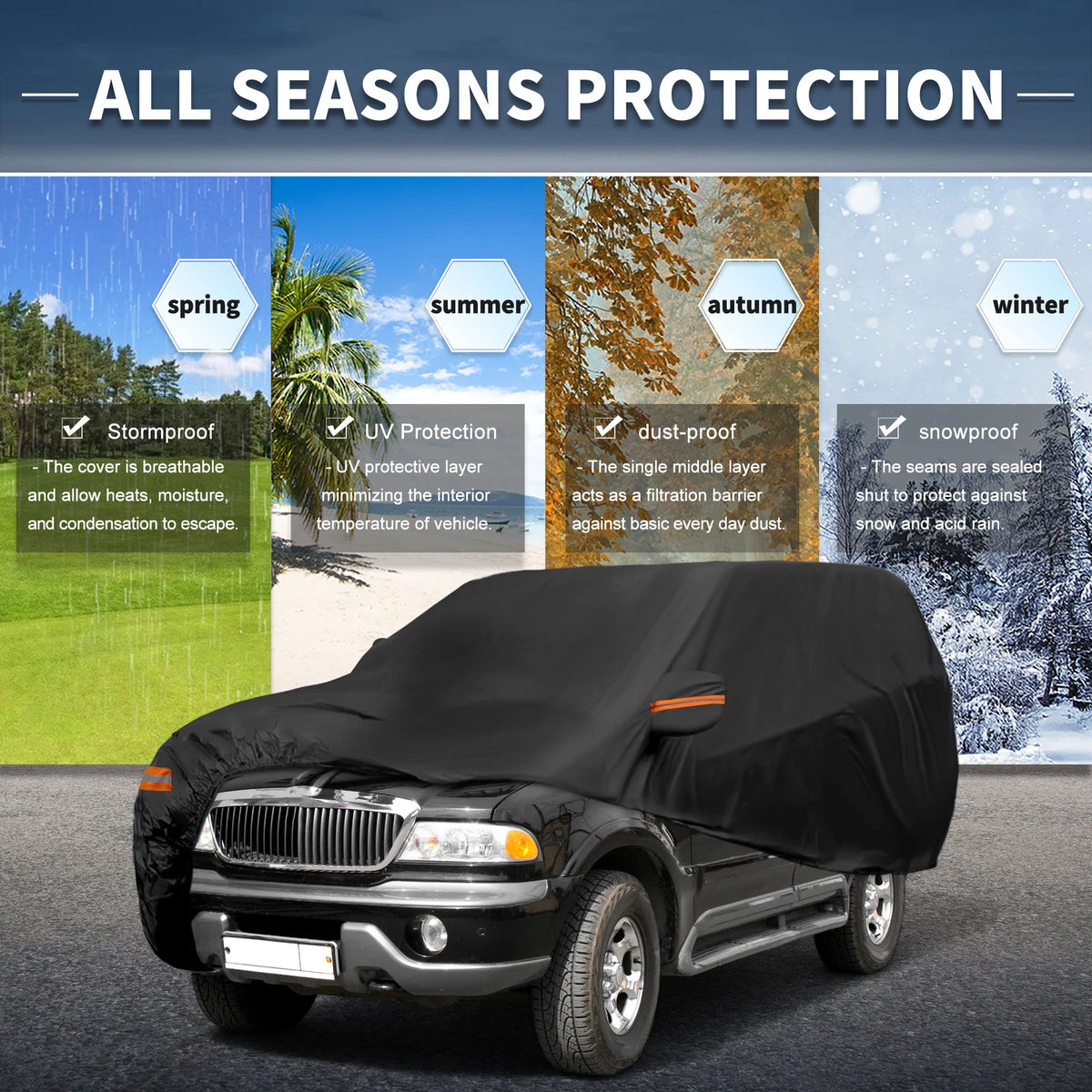Waterproof 210D-PU Car Cover for Lincoln Navigator (2018–2023)
