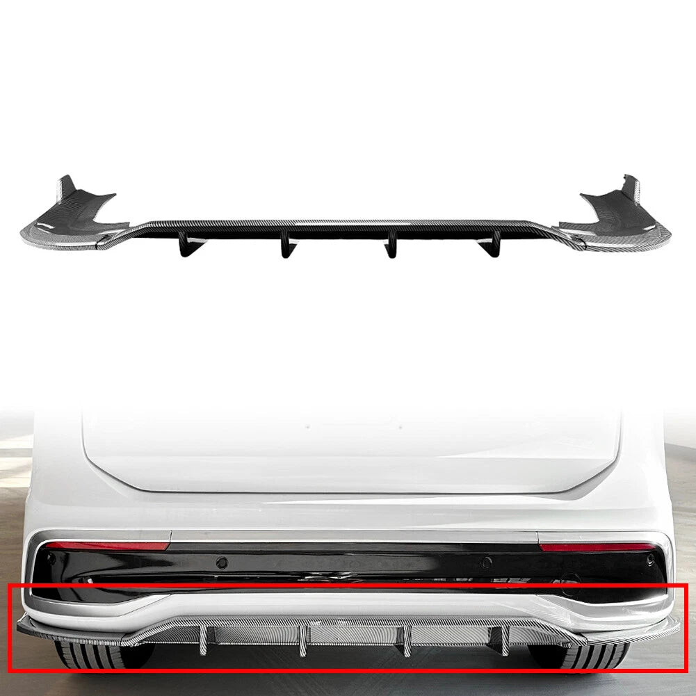 Carbon Look Rear Bumper Spoiler Lip for VW Tiguan MK3 (2024–2025)