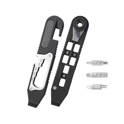 Metal Multifunctional Tire Lever Ratchet Wrench Screwdriver Bit Tool