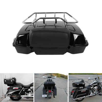 Razor Trunk & Luggage Rack & Backrest Pad for Harley Touring Road Glide (1997–2013)