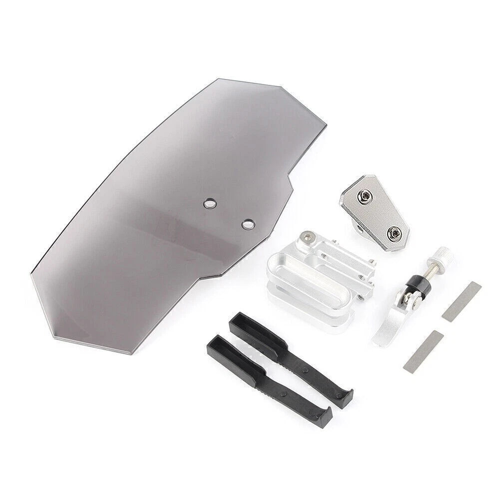 Adjustable Clip On Windshield Windscreen for Universal Motorcycle (All Years)