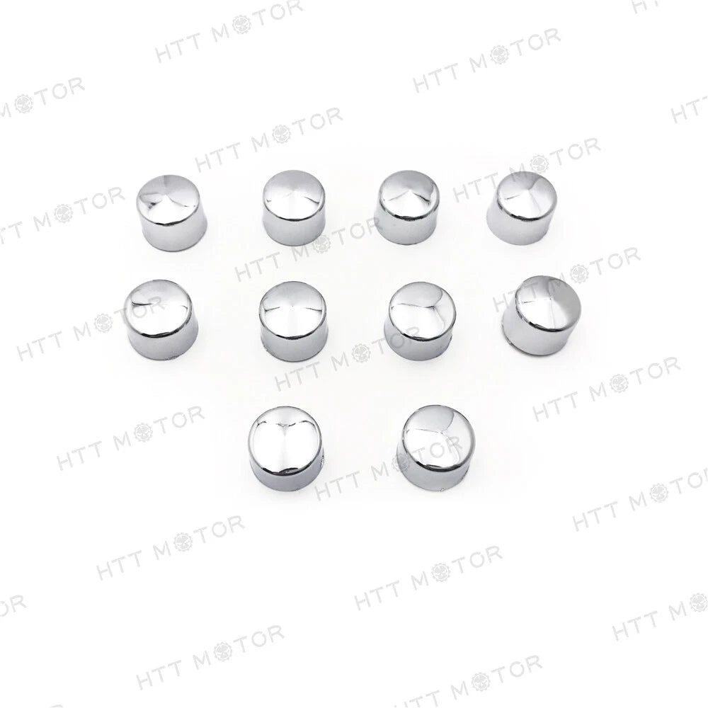 10x Black 3/8" Allen Socket Bolt Cap Covers for Harley (Misc Hardware)