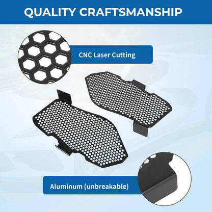 Side Radiator Intake Grille Guards Mesh Insert for Chevy Corvette C8 (2020–2024)