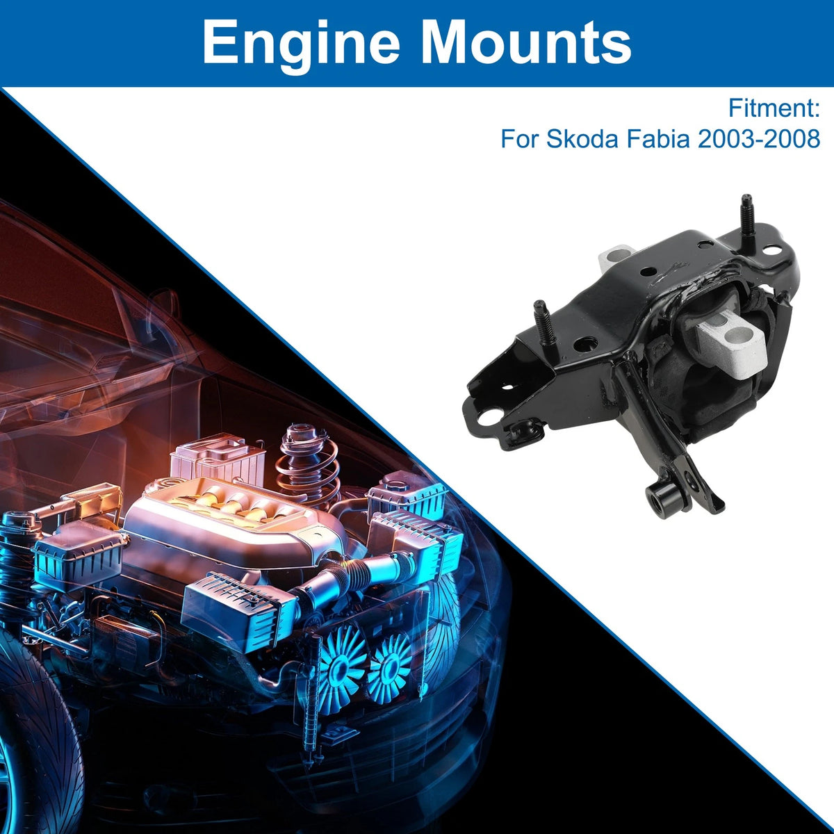 Engine Motor Mount for Skoda Fabia (2003–2008) No.6Q0199555BA /177432
