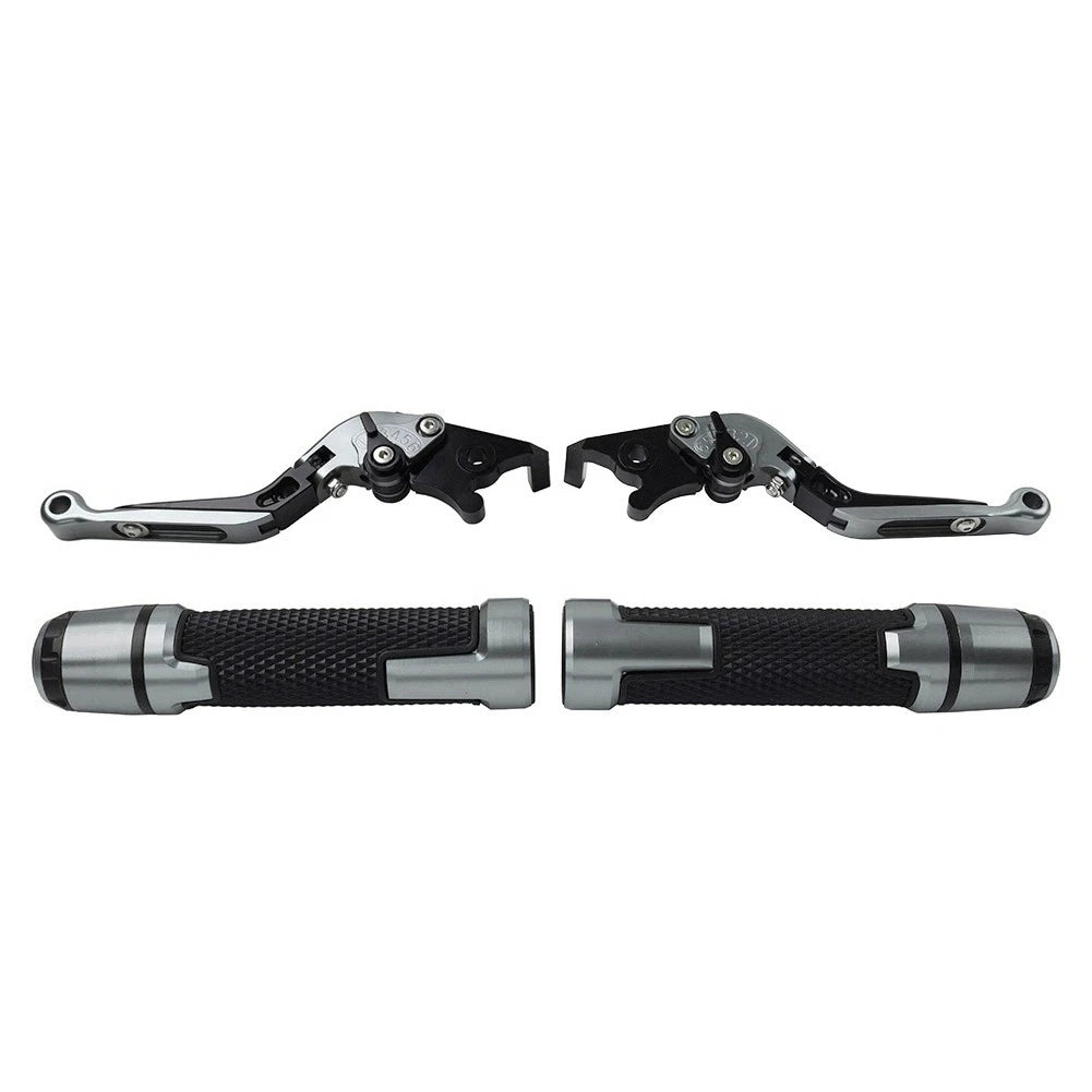 Extendable Brake Clutch Lever Grip Set for Kawasaki Z900RS (2018–2022) Titanium