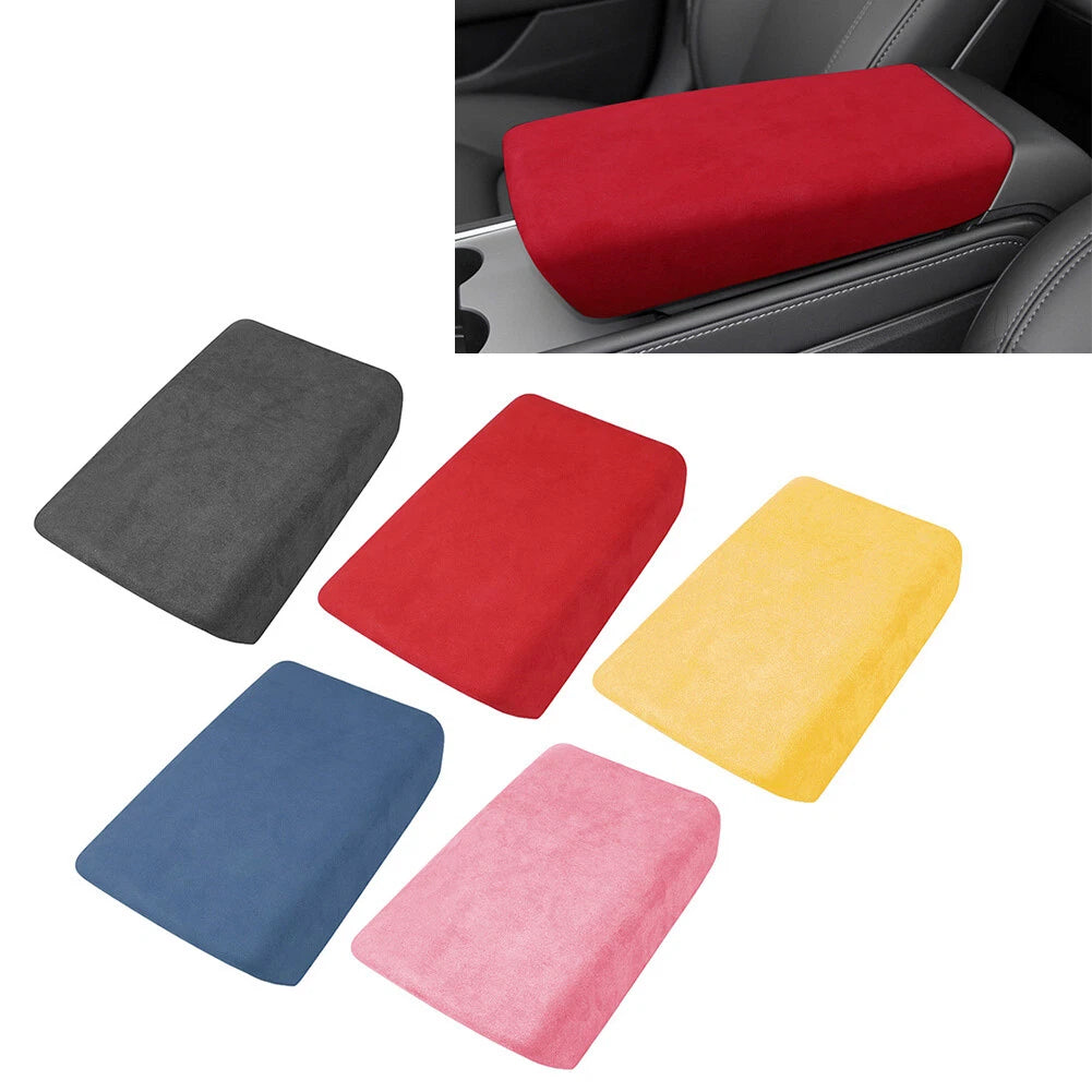 Suede Central Console Armrest Box Cover for Tesla Model 3 (2017–2022)