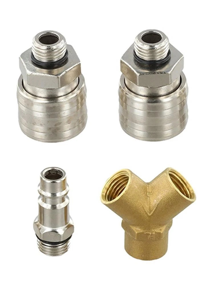 Dual Tool Connection Air Compressor for Compatibility with Air Hose Extensions