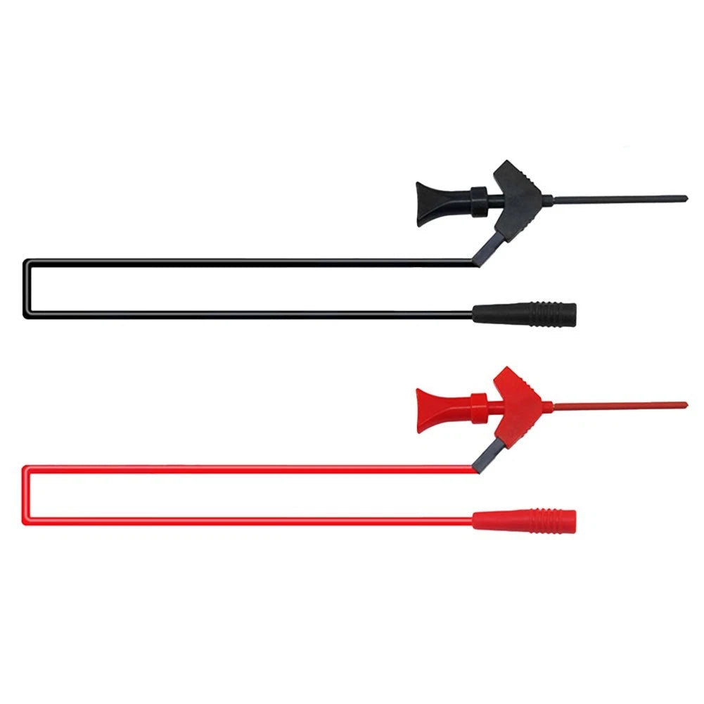 2X Multimeter Test Hook Clips with 26AWG Silicone Wires for IC Testing