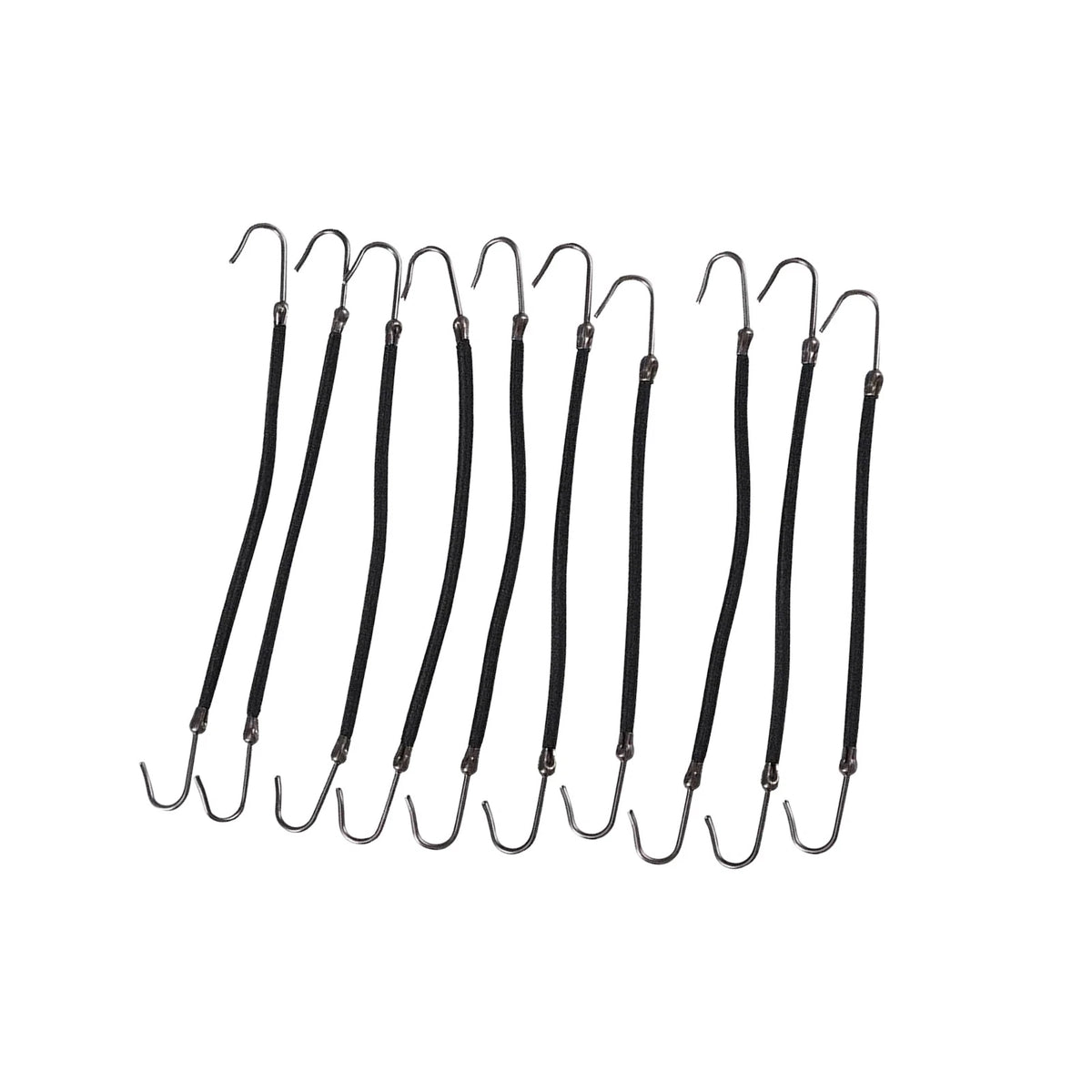 50Pcs Rubber Ponytail Hooks for Hair Styling - Black