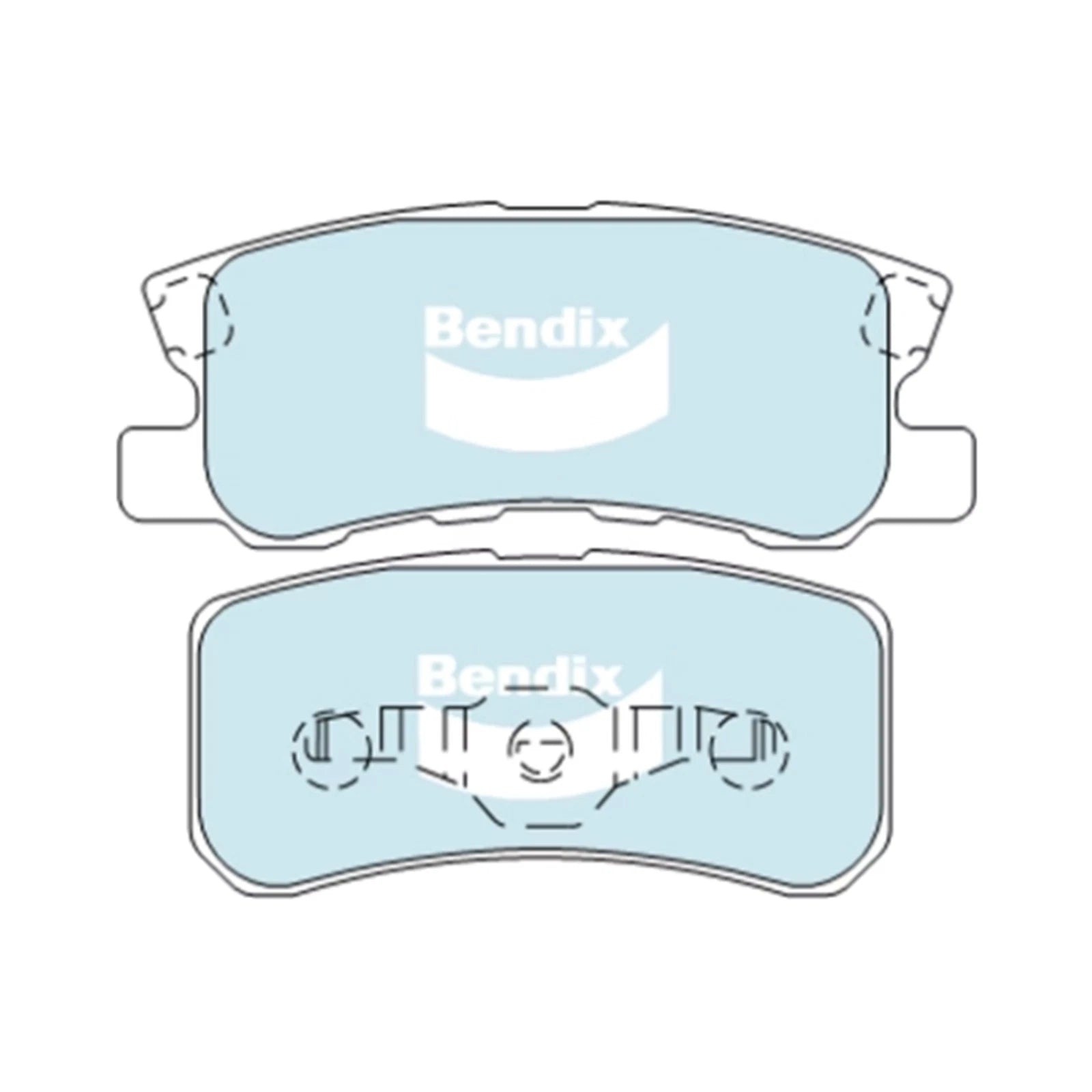Set of 4 Bendix GCT Rear Disc Brake Pads for Dodge Caliber (2006–2013)