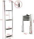 4 Steps Telescoping Boat Ladder for Swim Use - Stainless Steel
