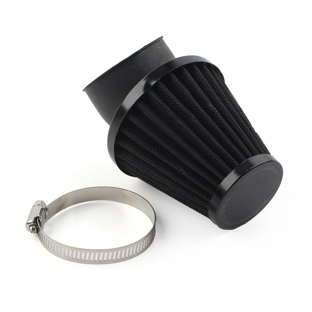 48mm Air Intake Filter for Motorcycle (Rubber Bend, Stainless Steel Mesh)