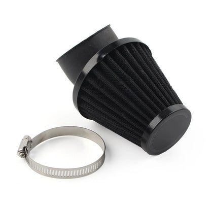 48mm Air Intake Filter for Motorcycle (Rubber Bend, Stainless Steel Mesh)