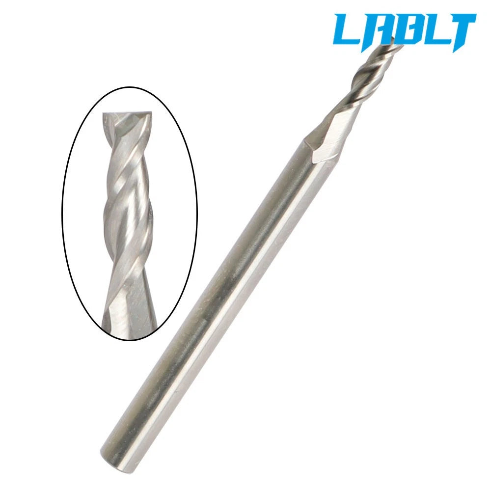 2X 2mm 1/8" Shank Down Cut Carbide End Mill (LABLT)