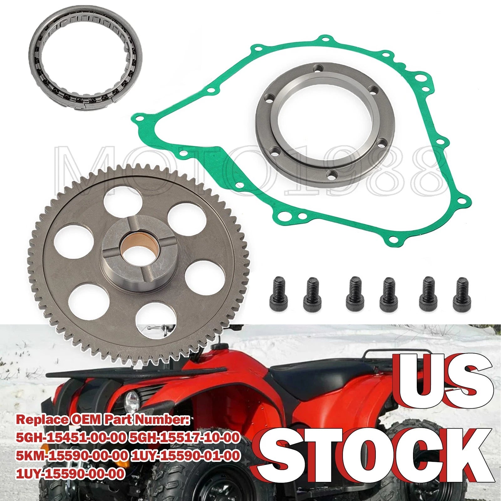 Starter Clutch Kit for Yamaha Kodiak 400 450 (2000–2006)