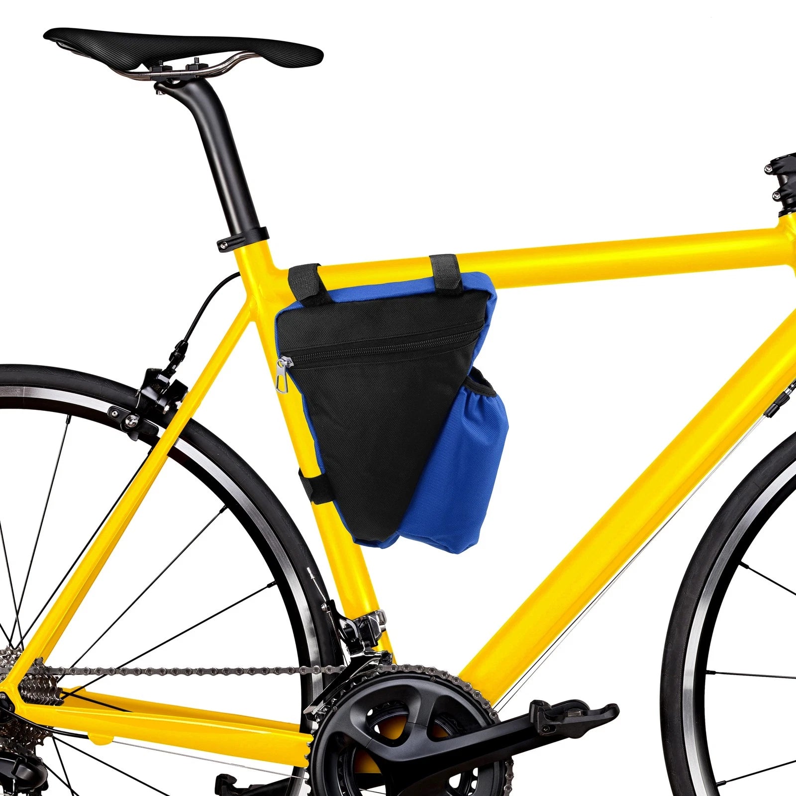 Triangle Frame Bag with Bottle Holder Storage Bag for Mountain Bike Blue (2010–2010)