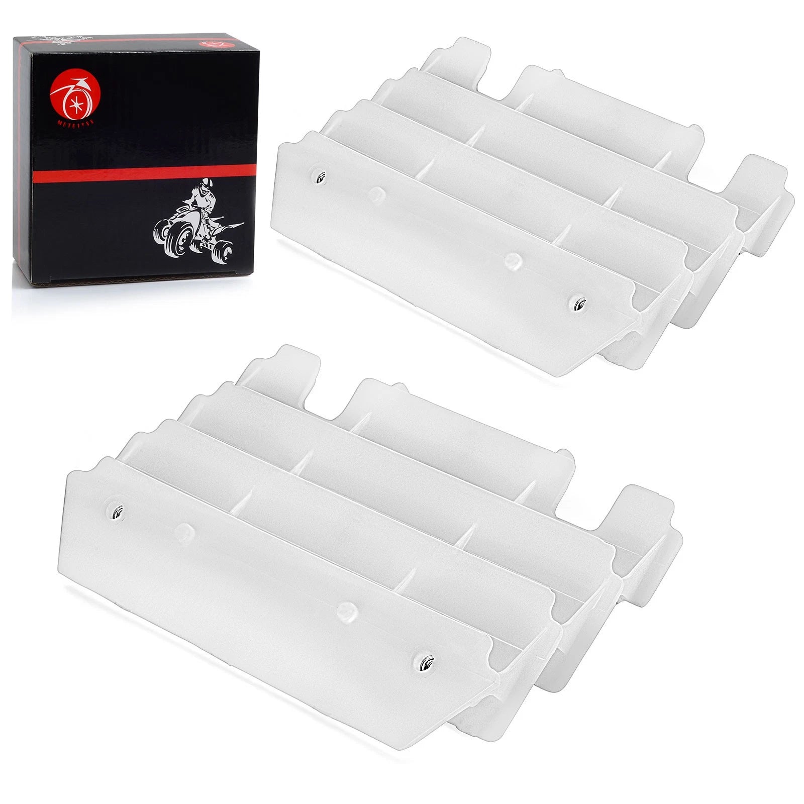 2 Radiator Louvers Guards for Kawasaki KX125 KX250 (1997–2004) 14037-1310-RZ White