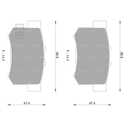 Rear Disc Brake Pads Set for Honda Jazz GD (2002–2008)