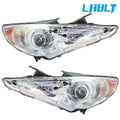 2X Chrome Halogen Projector Headlights for Hyundai Sonata (2011–2014)
