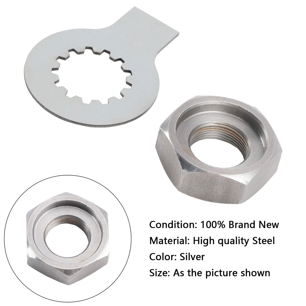 Front Sprocket Nut Lock Washer Tab Kit for Yamaha R6 YZF 600 1000 TDM 850 (2000–2023)