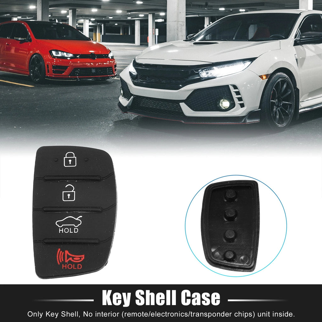 4-Button Key Fob Rubber Cover Replacement for Hyundai (2007–2016)