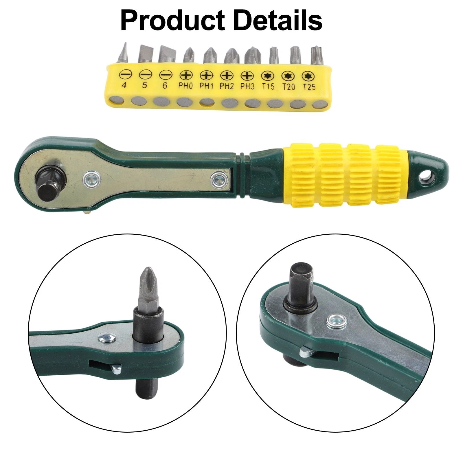 2X Lightweight Quick Ratchet Wrench Set with Driver Bits and Sockets