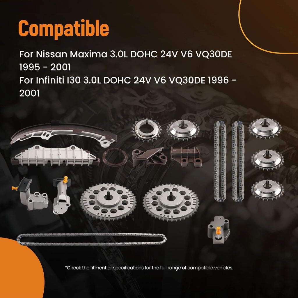 Engine Timing Chain Set for Nissan Maxima 3.0L DOHC (1995–2001) TK3020