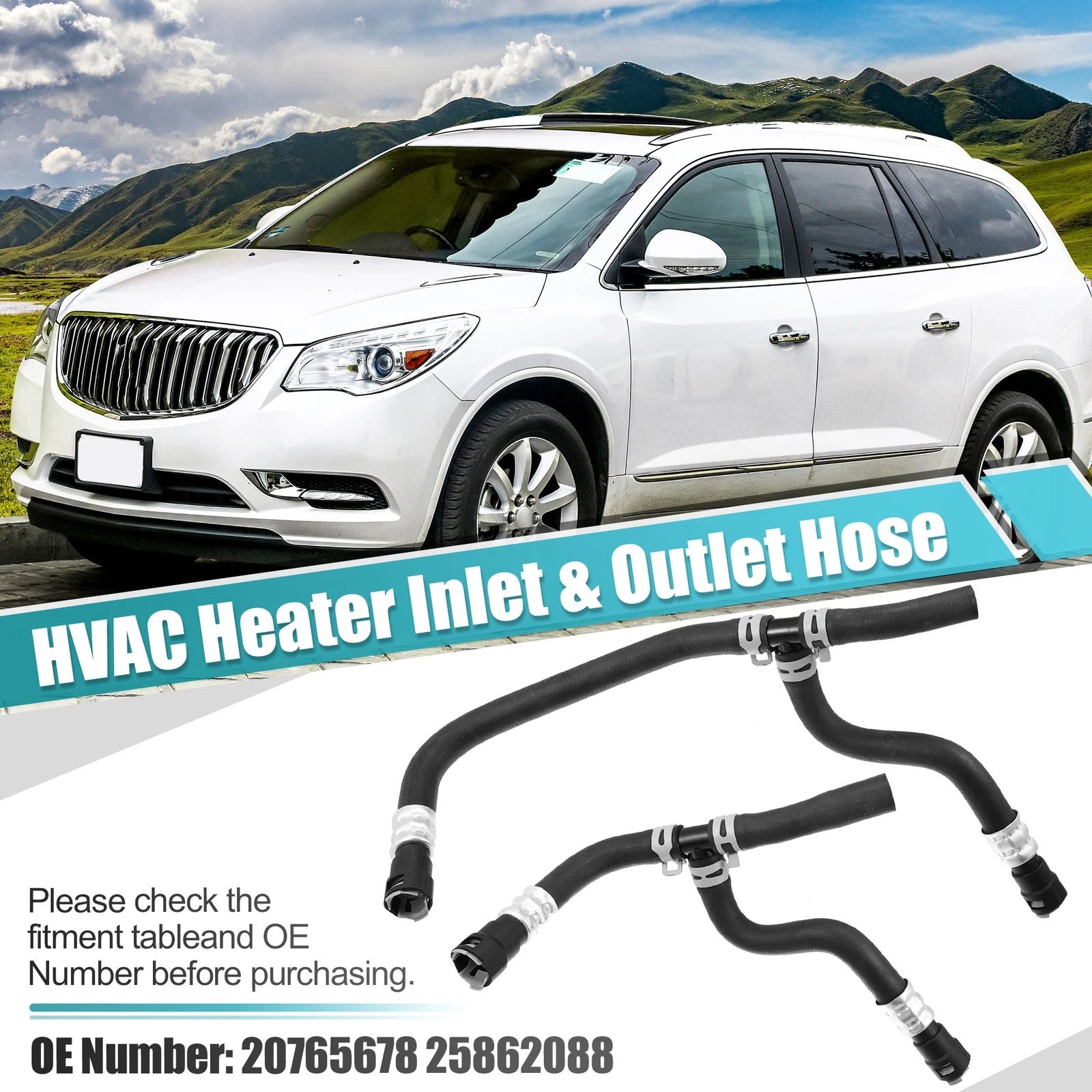 Heater Hose Assembly Set for Chevrolet Traverse for GMC Acadia (2009–2017)