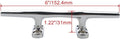 Set of 4 Stainless Steel 6 Inch Rope Cleats for Boat Deck Fittings