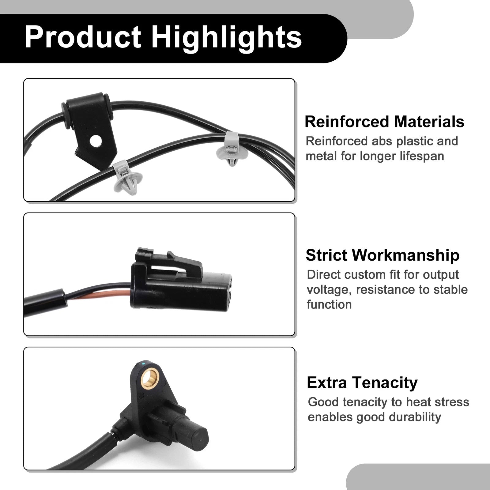 ABS Wheel Speed Sensor Replacement for Hyundai Tiburon Front Right (2005–2008)