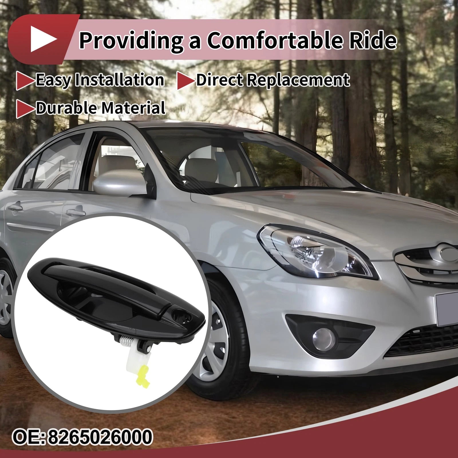 Car Exterior Door Handle Replacement for Hyundai Santa Fe Front Right (2019–2025)