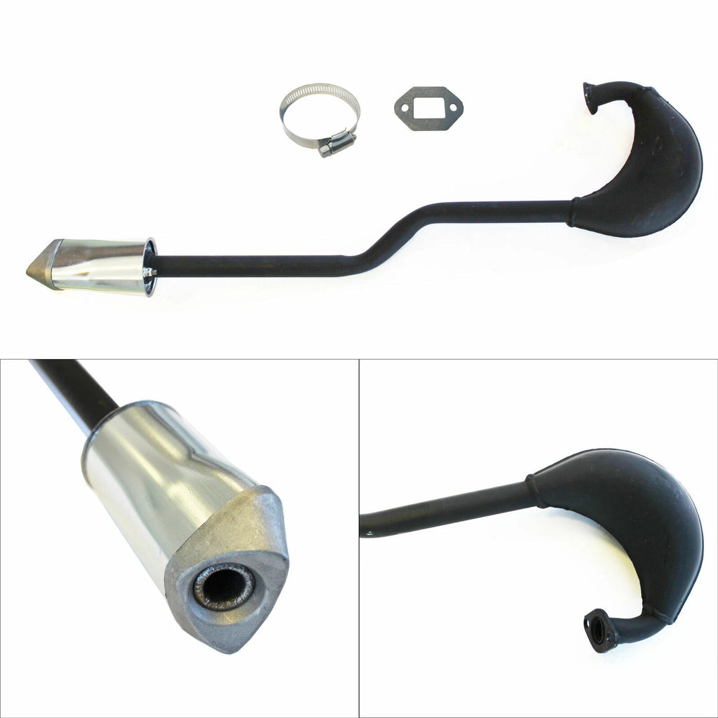Exhaust Pipe for 49cc-80cc 2 Stroke Engine Motorized Bicycles
