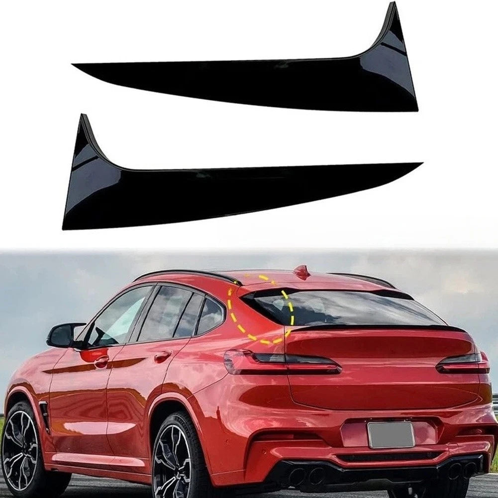 Rear Side Roof Spoiler for BMW For X4 For G02 2019-2020 Glossy Black Finish