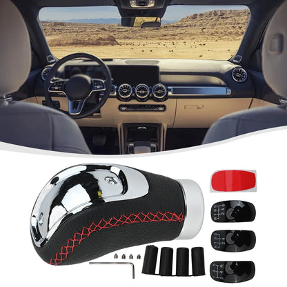 Premium PU Leather Gear Shift Head for Most Cars (Universal Fit)