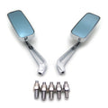 Rectangle Racing Handlebar Side Mirrors for Honda Suzuki Ducati Triumph (8mm 10mm)
