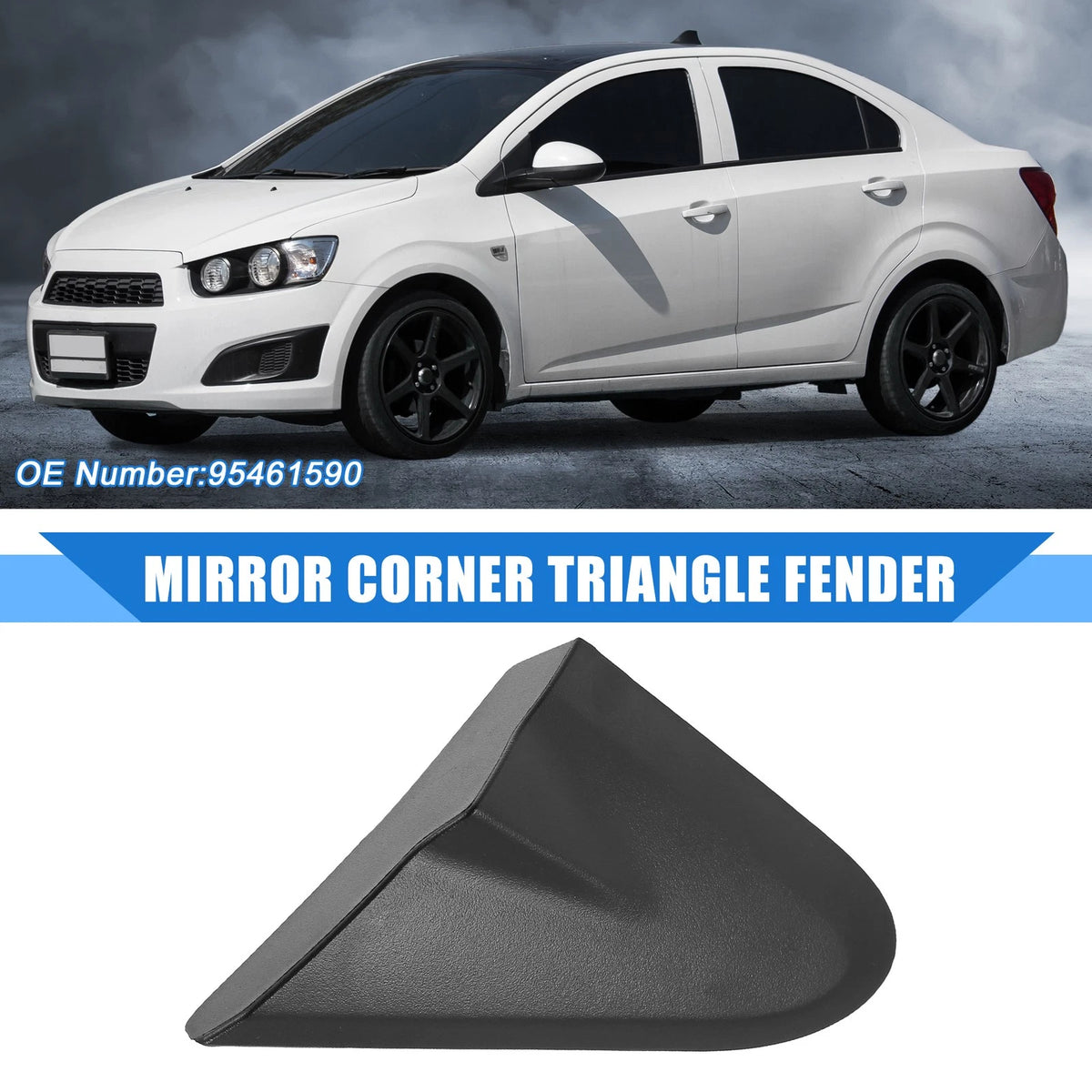 Left Side Mirror Corner Triangle Fender Cover for Chevrolet Sonic (2012–2017)