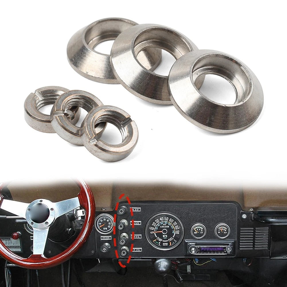 Dashboard Switch Bezel Nut Set For Jeep Cherokee CJ5 CJ6 CJ7 CJ8