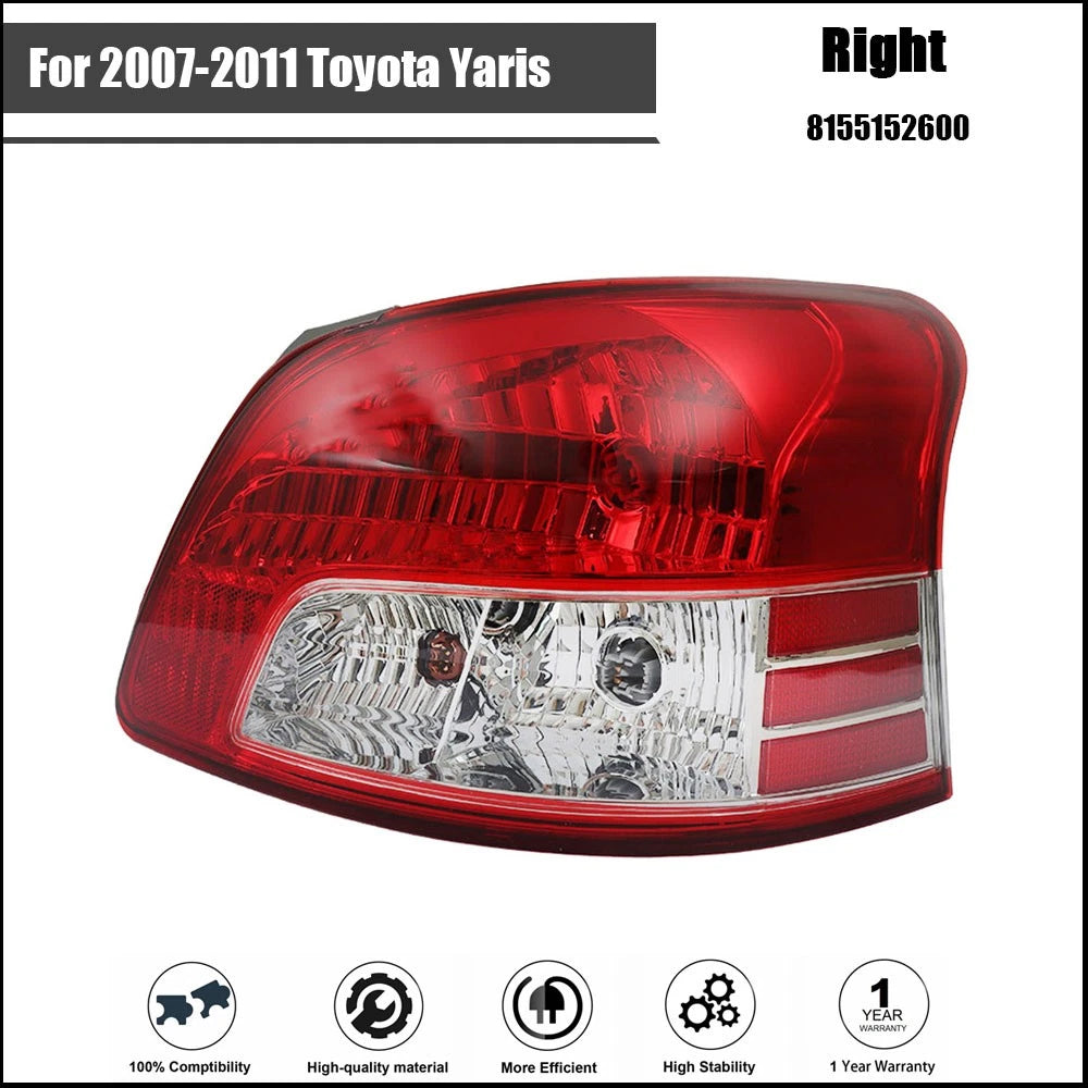 Rear Tail Light Assembly for Toyota Yaris (2007–2011) Passenger RH Side