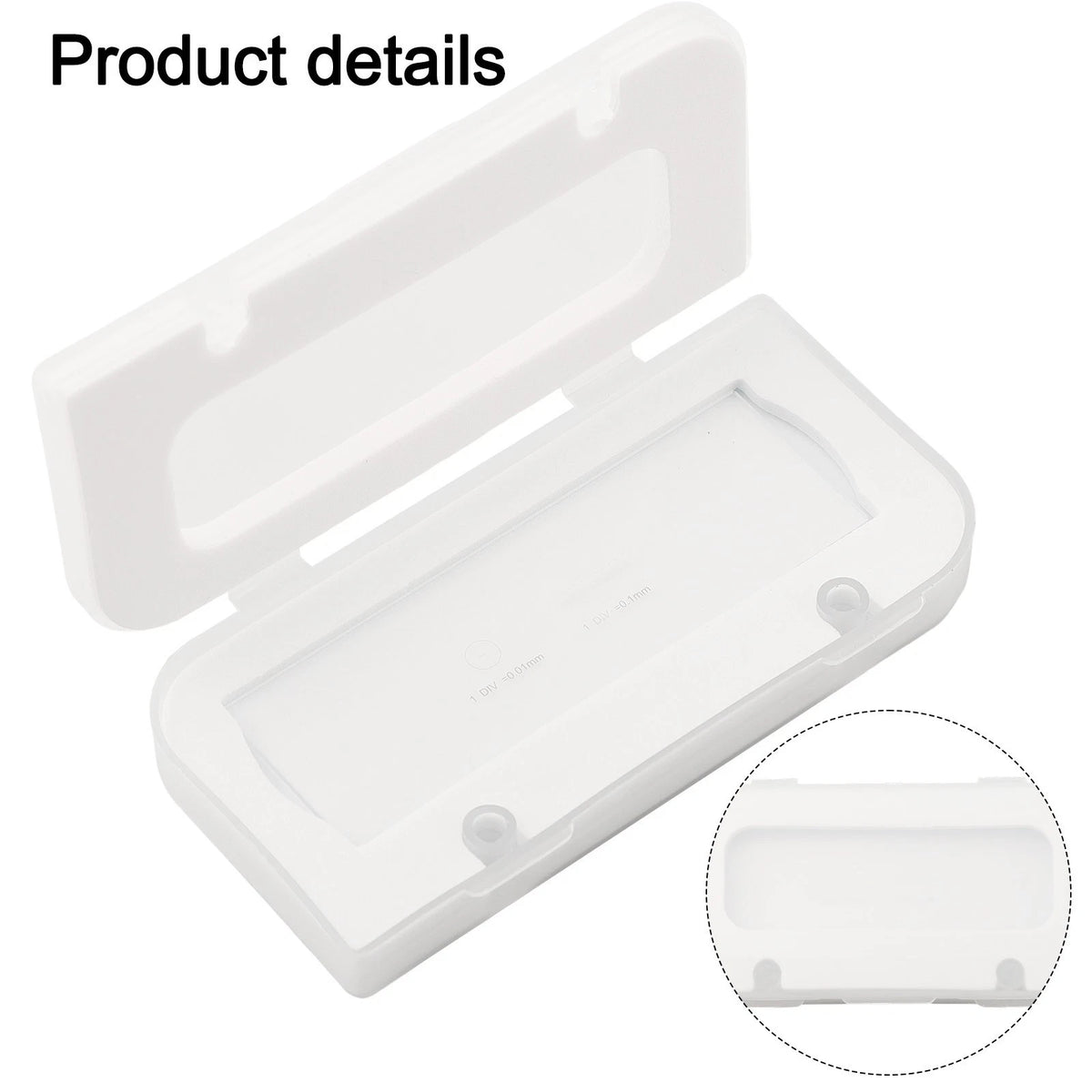Microscope Calibration Slide with 0.01mm Dot Crosshair Measuring Scale