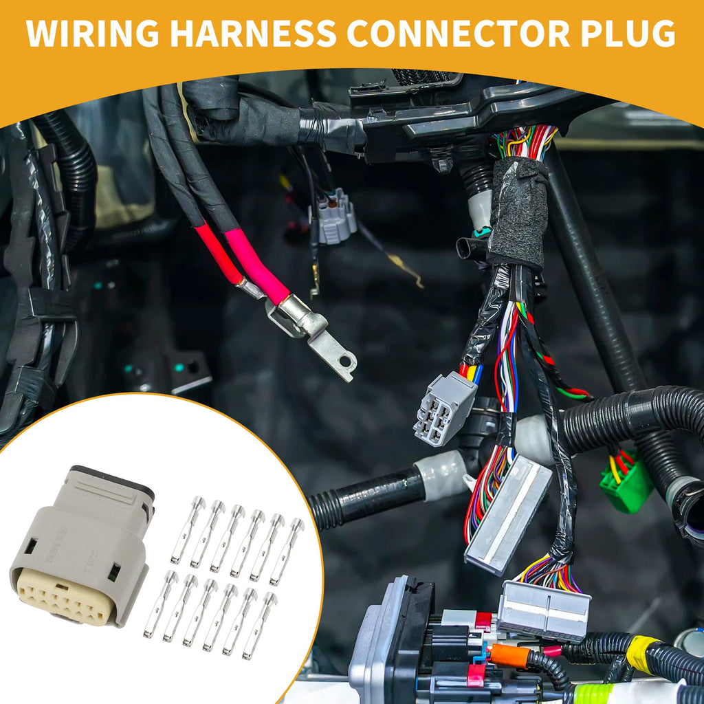 12 Pin Wiring Harness Connector Plug for Harley Davidson (Year Range)