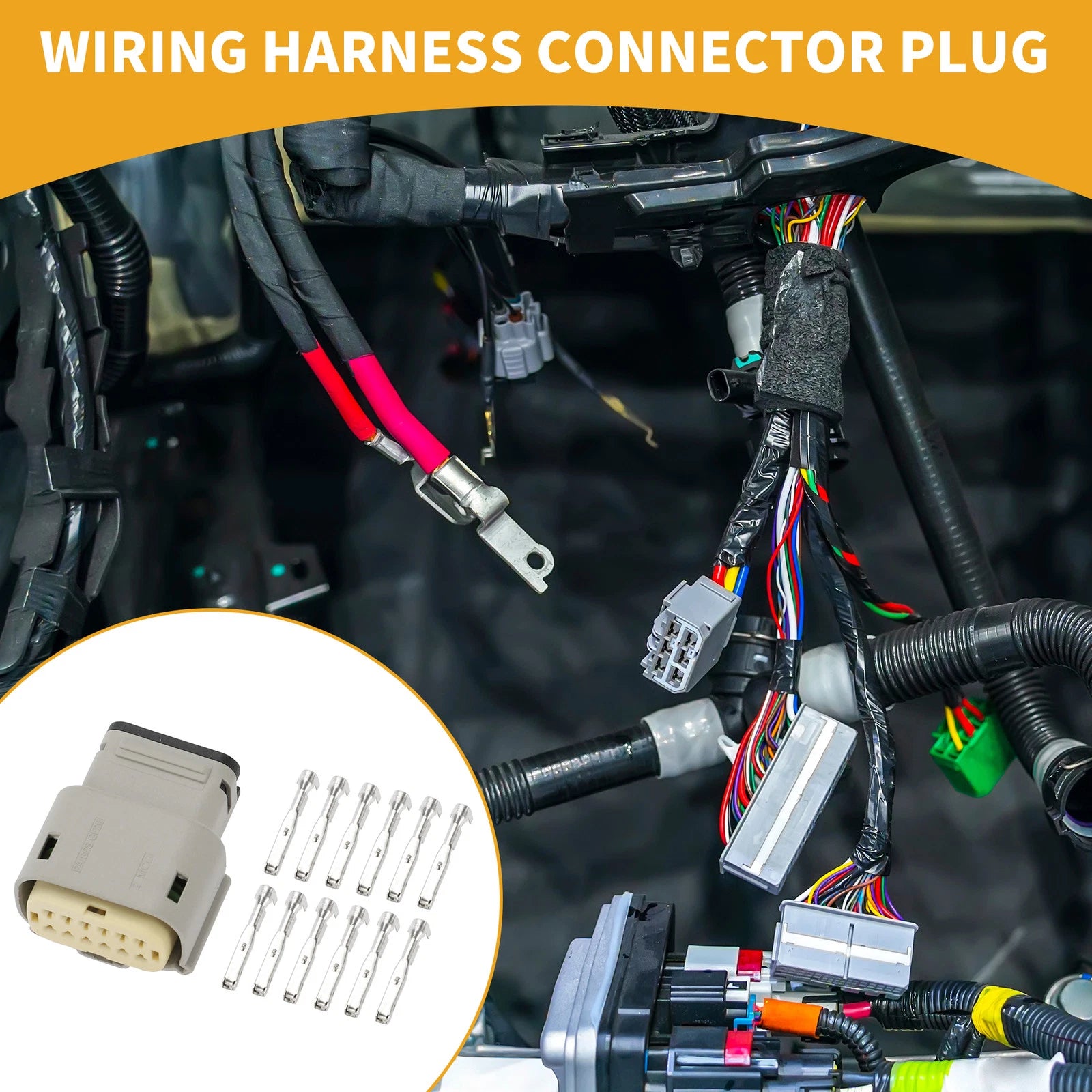 12 Pin Wiring Harness Connector Plug for Harley Davidson (Year Range)