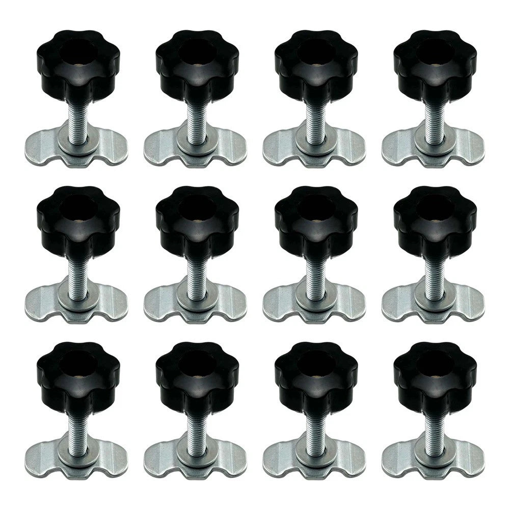 M8x60 Fixed Track Accessories with Black Star Handle and Self Locking Nut