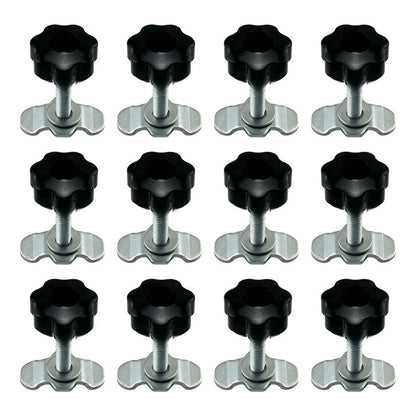 M8x60 Fixed Track Accessories with Black Star Handle and Self Locking Nut