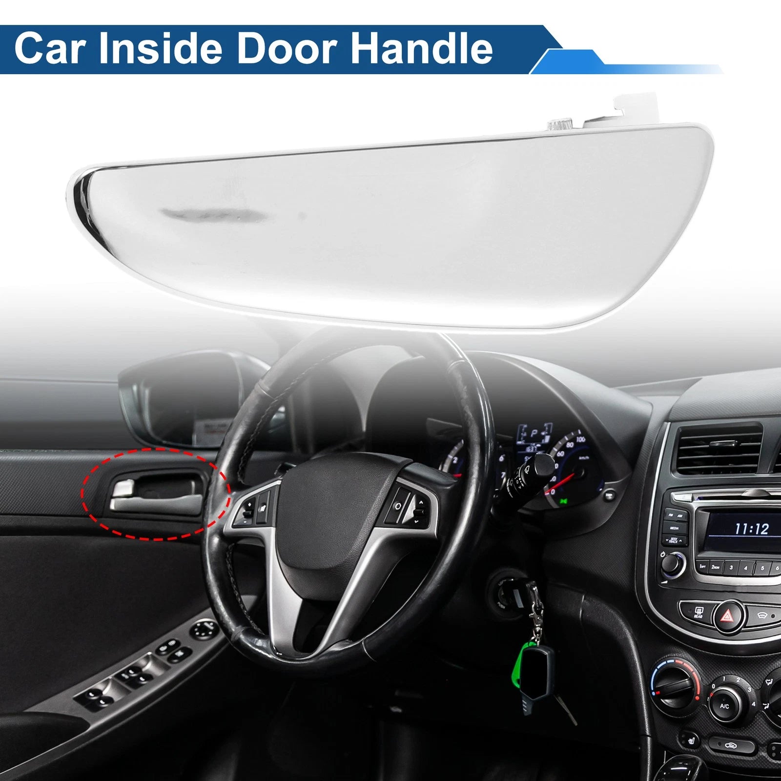 Front Passenger Side Interior Door Handle for Lancia Ypsilon (2003–2011) No. 71736606