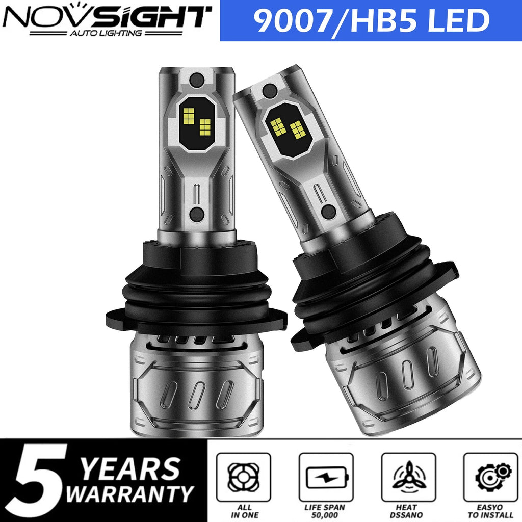 2X 9007 LED Headlight Bulbs Kit for 6500K White