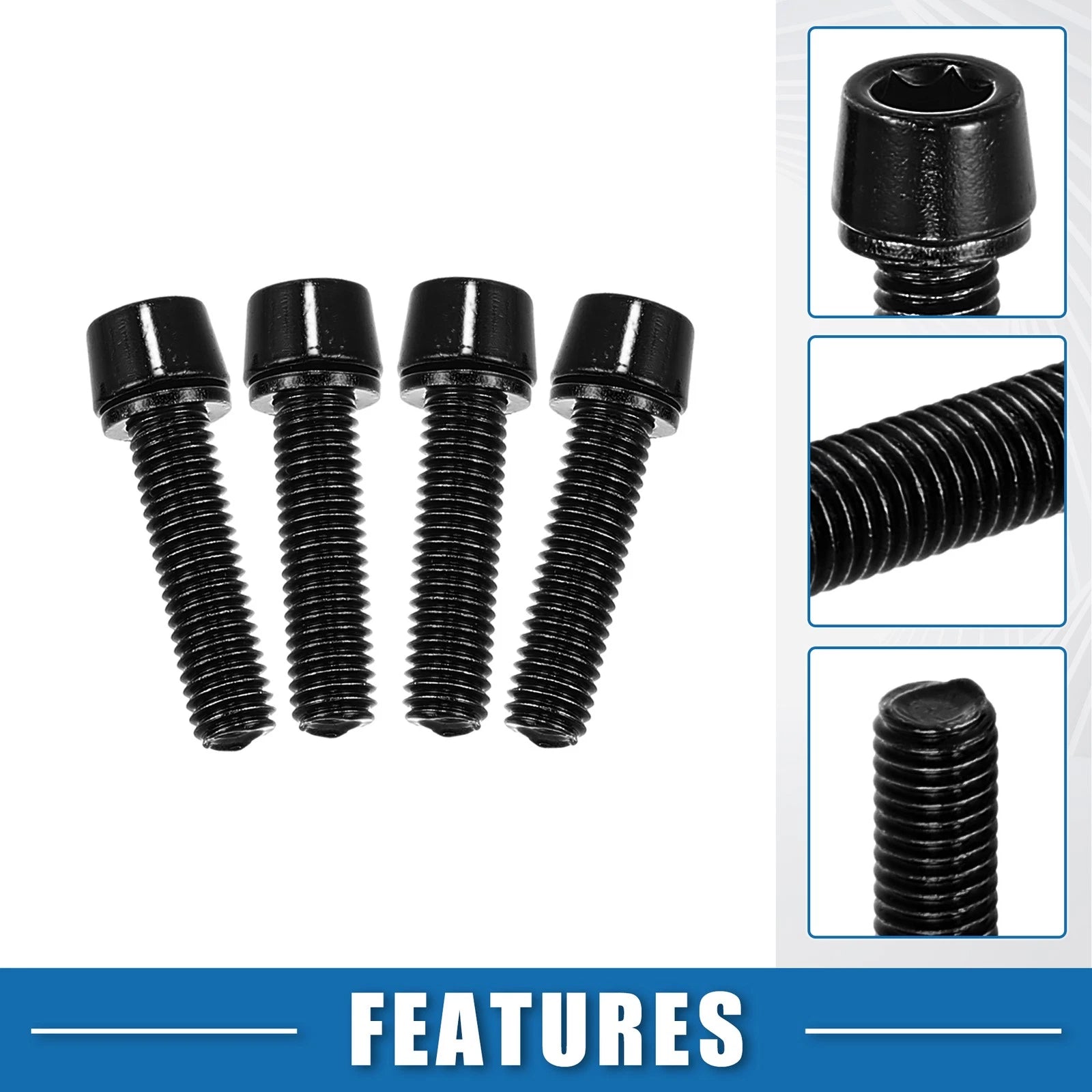 Tapered Stem Bolts Screws Replacement Kit for M5x20 Bike Bicycle (4pcs)