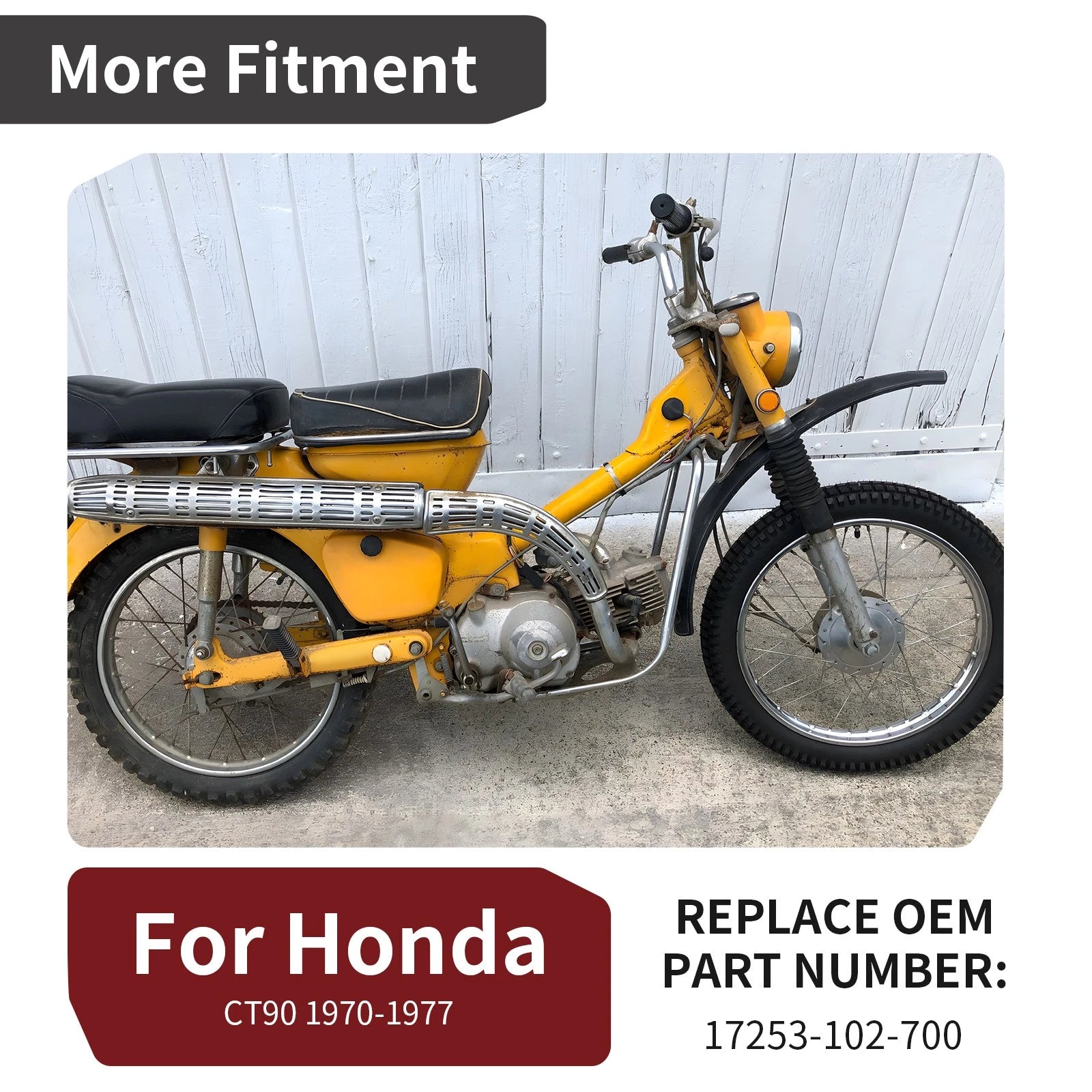 Air Cleaner Filter Tube Joint for Honda CT90 (1970–1977) 17253-102-700