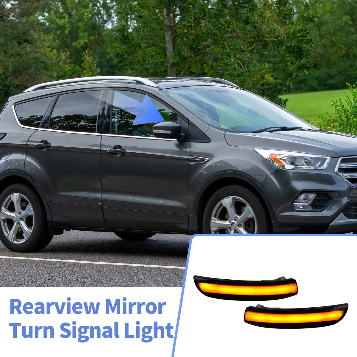 Side Mirror Turn Signal Light for Ford Kuga (2013–2018) Front Left & Right